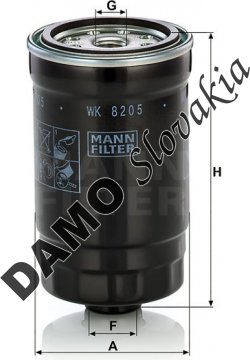 Palivový filter MANN FILTER WK 8205