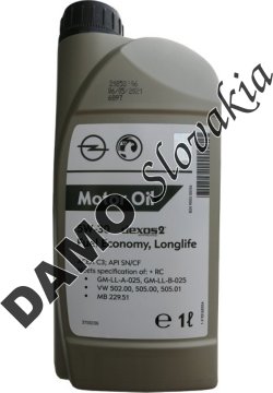 OPEL MOTOR OIL DEXOS 2 5W-30 - 1l