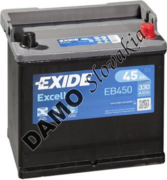 EXIDE EXCELL 12V 45Ah 330A, EB450