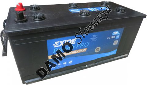 EXIDE PowerPRO Agri&Construction 12V 180Ah.1000A, EJ1805