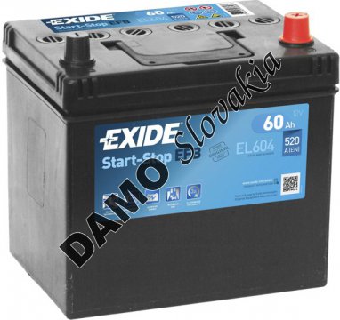 EXIDE ECM 12V 60Ah 520A, EL604
