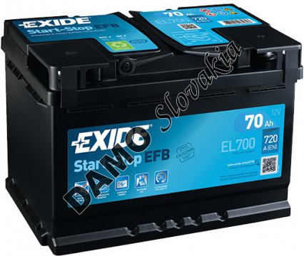 EXIDE ECM 12V 70Ah 720A, EL700