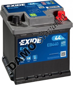 EXIDE EXCELL 12V 44Ah 400A, EB440