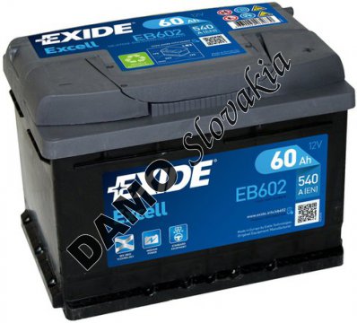 EXIDE EXCELL 12V 60Ah 540A, EB602