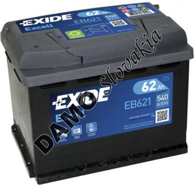 EXIDE EXCELL 12V 62Ah 540A, EB621