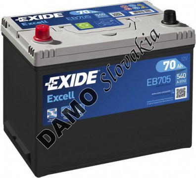 EXIDE EXCELL 12V 70Ah 540A, EB705