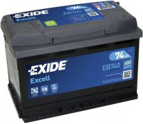 EXIDE EXCELL 12V 74Ah 680A, EB740