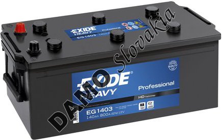 EXIDE PROFESSIONAL HD 12V 140Ah 800A, EG1403