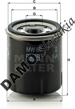 Olejový filter MANN FILTER MW 68