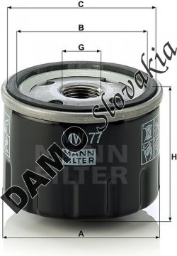 Olejový filter MANN FILTER MW 77