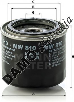 Olejový filter MANN FILTER MW 810