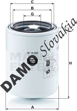 Filter hydrauliky MANN FILTER W 14 005