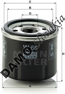 Olejový filter MANN FILTER W 66