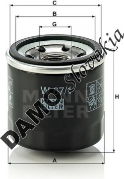 Olejový filter MANN FILTER W 67/1