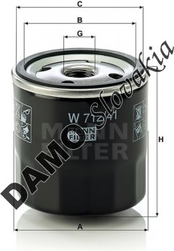 Olejový filter MANN FILTER W 712/41