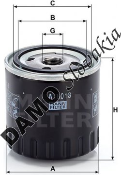 Olejový filter MANN FILTER W 8013