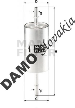 Palivový filter MANN FILTER WK 512/1