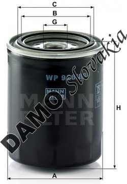 Olejový filter MANN FILTER WP 928/80