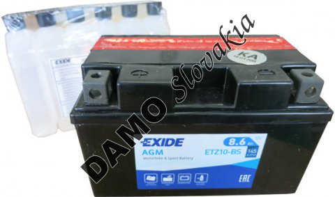 EXIDE BIKE 12V 8.6Ah 145A, ETZ10-BS