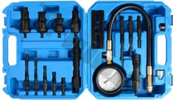 Tester kompresiometer naftových motorov s 14ks adaptérmi vstrek, žhavič