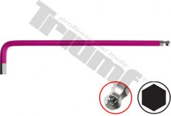 Kľúč inbus "L" s guličkou, extra dlhý 2311XL - 1,5 mm, farebný povlak, neutral  8,0 mm