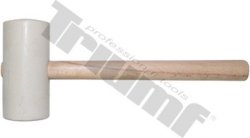 Kladivo gumené biele, súdkovitý tvar OE65x135mm, 800g, stredné, drevená rukoväť