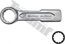 Kľúč úderový očkový, kovaný, ručný 24 mm